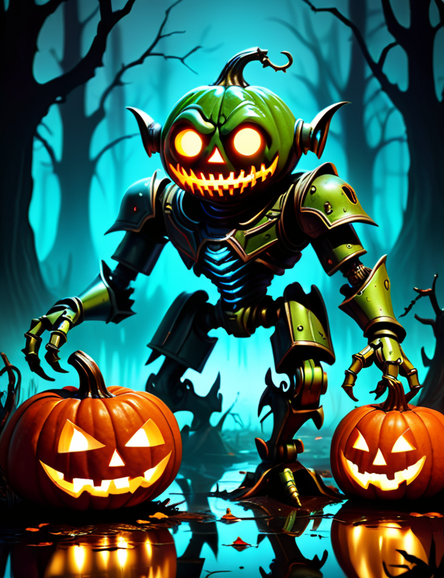 00583-[number]-329402097-((best quality)), ((masterpiece)), ((realistic,digital art)), (hyper detailed), Suspenseful Retro Halloween Robot Foggy Marsh Sw.png